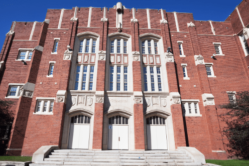 Red brick Christian school building