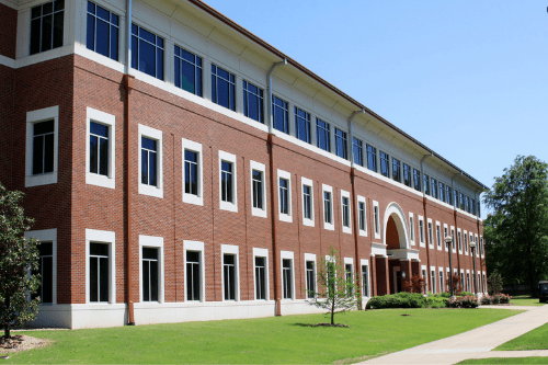 Modern college dormitory