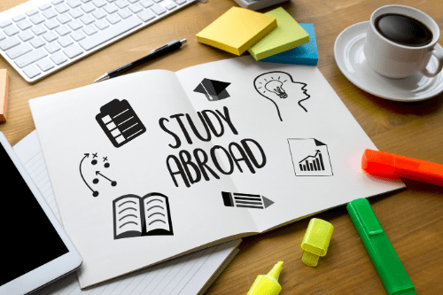 Image of study abroad paper with drawings